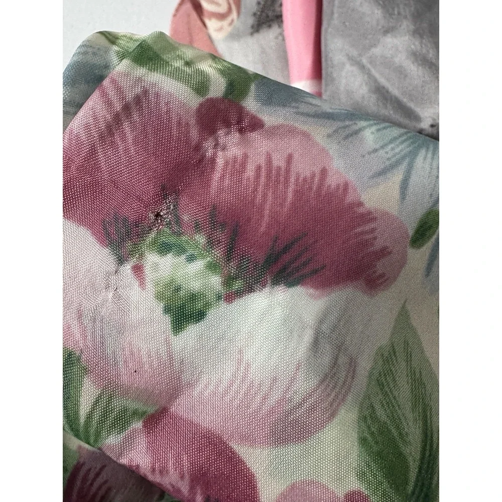 Vintage Women's Floral Scarf Lot 8 Poly Chiffon Cottagecore Romantic Prairie